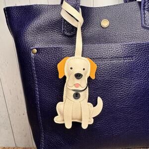 Hound Dog Bag Charm Dog Lover Purse Charm Golden Retriever Cute Dog Charm NeW!